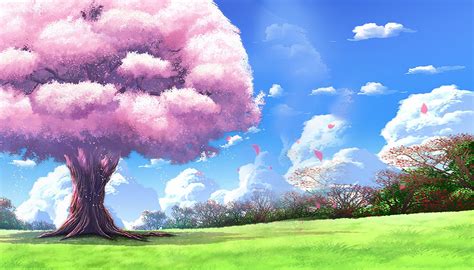 I drew this on paint sai with wacom tablet and took about half an hour xd. Beautiful Dream Sakura Tree Poster Background Psd ...