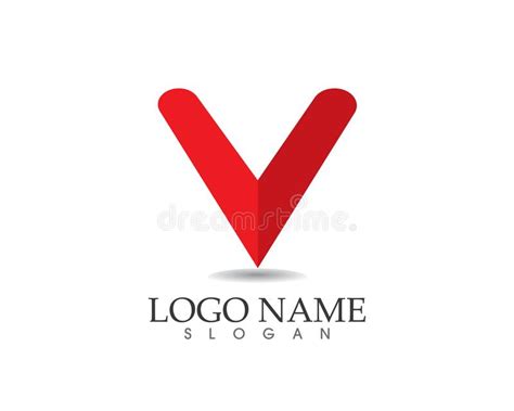 V Letters Business Logo And Symbols Template Stock Vector