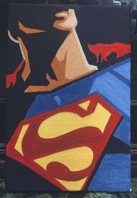 A Painting Of Superman And His Dog