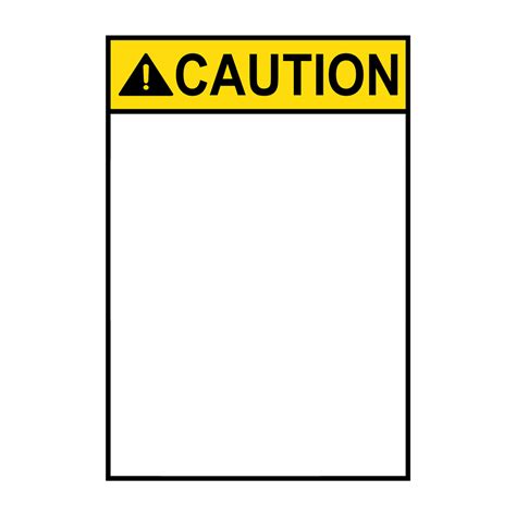 Portrait Ansi Caution Caution Blank Write On Sign Acep Text Onlyblank