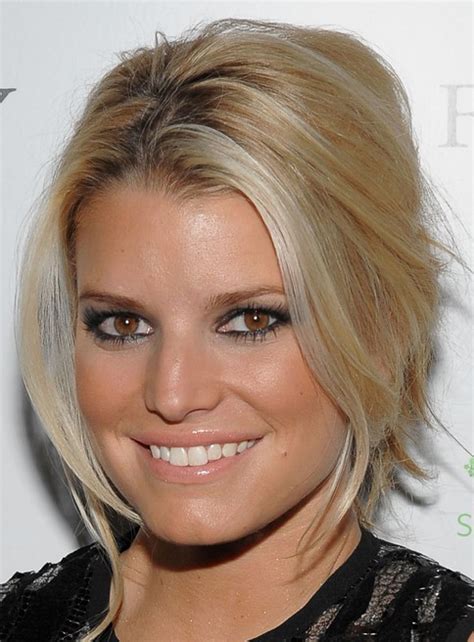 Jessica Simpson S Side Swept Updo Hairstyle