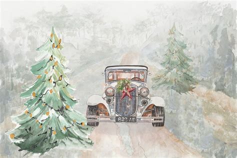 Old Time Road At Christmas By Patricia Pinto 24 X 18 Posterazzi