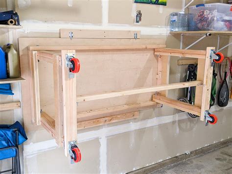 Foldable Workshop Table On Wheels Diy Plans And Instructions Diy