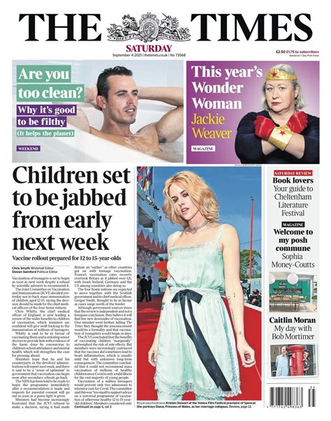 Times Front Page 4th Of September 2021 Tomorrows Papers Today