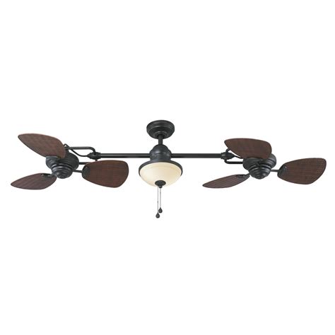 Stylish ceiling fans with advanced technology. Harbor Breeze Twin breeze II 74-in Matte Black Indoor ...