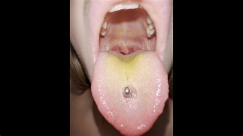 Lila Long Dirty Tongue Piercing Hocking And Spitting Loogies Showing