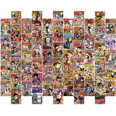 60pcs Anime Room Decor Anime Poster Manga Wall Anime Magazine Covers Aesthetic Pictures Wall