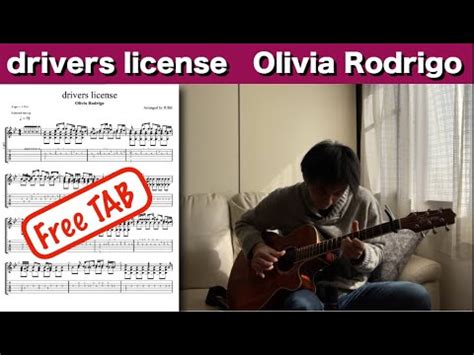 Drivers License Olivia Rodrigo Fingerstyle Solo Guitar Cover Free