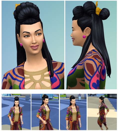 Japanese Bun Long Hair At Birksches Sims Blog Sims 4 Updates