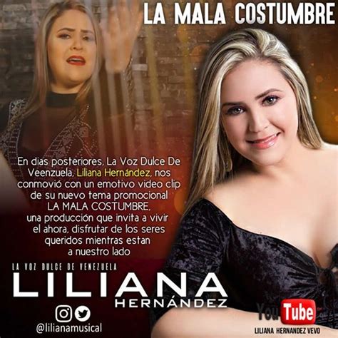 Liliana Hernandez Lilianamusical La Voz Dulce De Venezuela La Mala Costumbre Miralo Aqui
