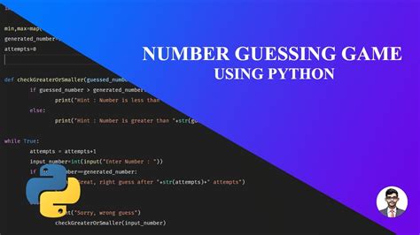 Python Tutorial Number Guessing Game Youtube