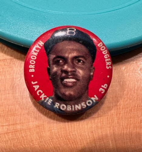 1956 Topps Pin Jackie Robinson Excellent Condition Ebay