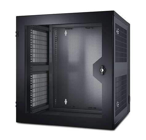 Netshelter wx 13u w/threaded hole vertical mounting rail vented front door black. APC NetShelter WX 13U Rack monté sur le mur Noir (AR100HD ...