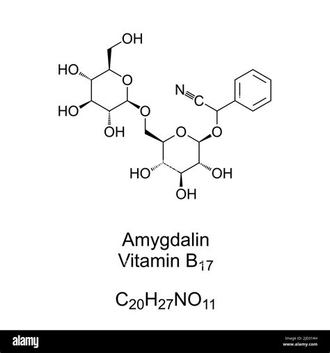 Amígdalina Con La Misnomer Vitamina B17 Fórmula Química Y Estructura