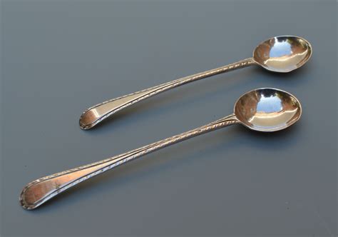 Antique Pair Of Silver Salt Spoons Richard Gardner Antiques