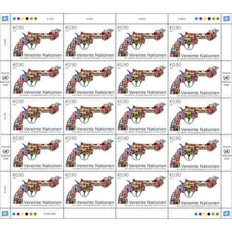 2018 Vi Definitive € 090 Full Sheet Un Stamps