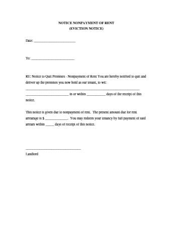 Sample Eviction Letter To Family Member Download Printable Pdf Sample Eviction Letter To