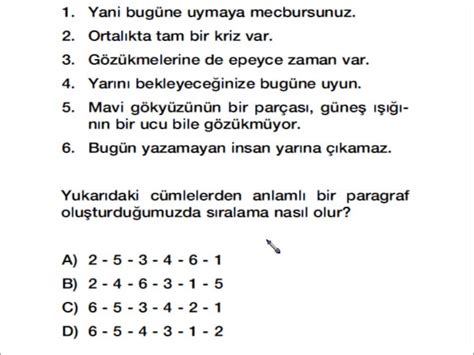 Paragraf Oluşturma soru çözümleri - YouTube