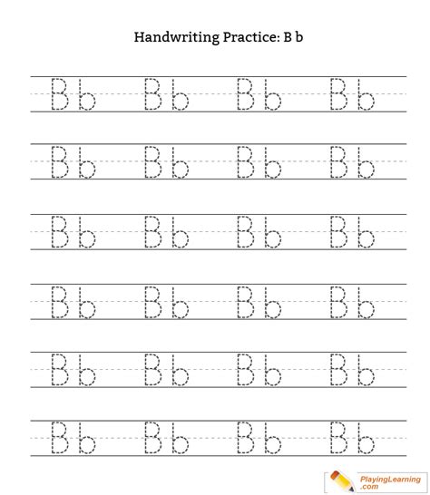 Handwriting Practice Letter B Free Handwriting Practice Letter B