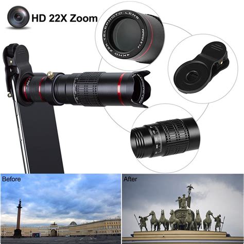 Buy Mobile 22x Dual Zoom Telephoto Telescope 4k Hd Phone Camera Lens