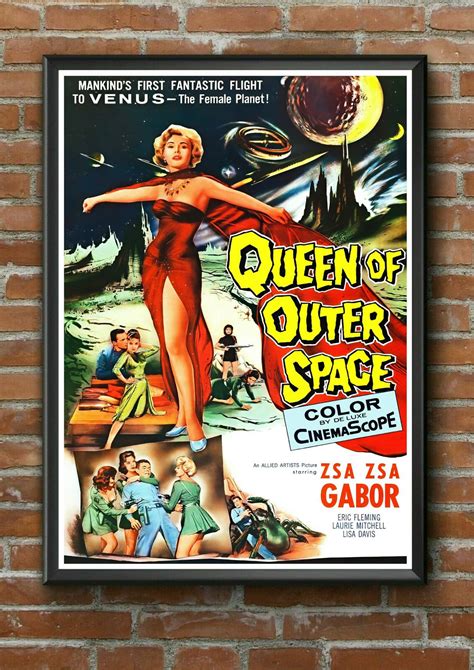 The Queen Of Outer Space Sci Fi Movie Film Poster Print Classic 50s