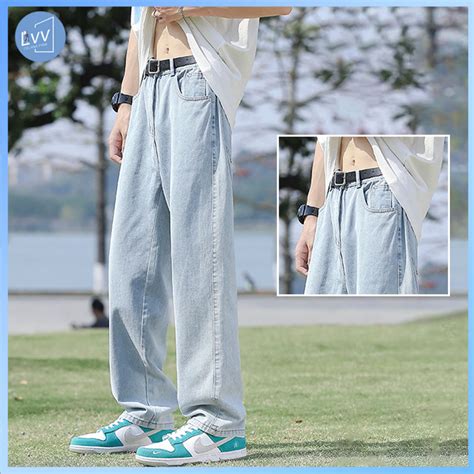 Jual Celana Jeans Pria Celana Gombrong Cowok Celana Jeans Cowok Panjang Korean Style Kulot Pria