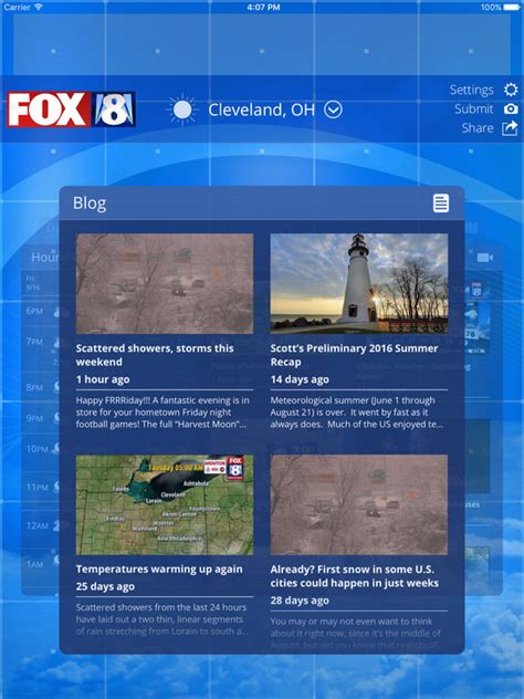 * access to station content particularly for our mobile customers. FOX8 Cleveland Weather - appPicker