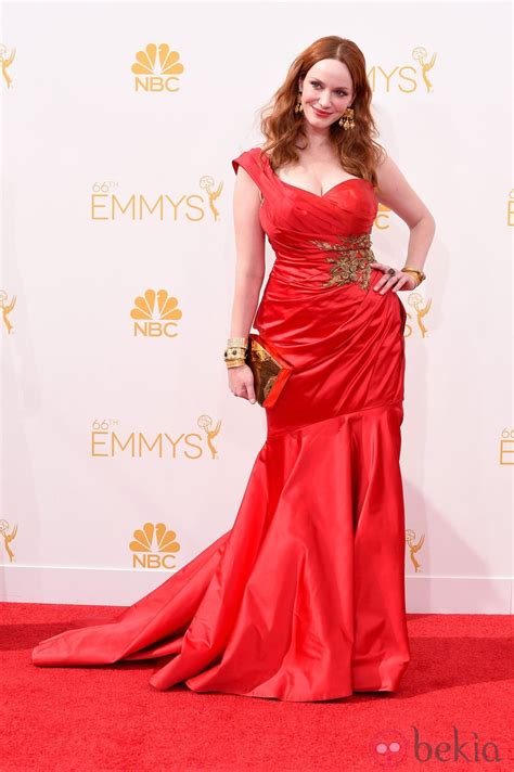 Christina Hendricks En La Red Carpet De Los Emmys 2014 Alfombra Roja