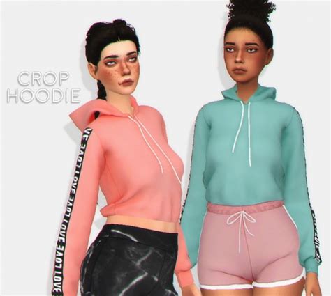 Pure Sims Crop Hoodie • Sims 4 Downloads