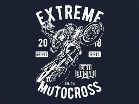 Every day we release several new svg files and. Extreme Motocross vector t-shirt design