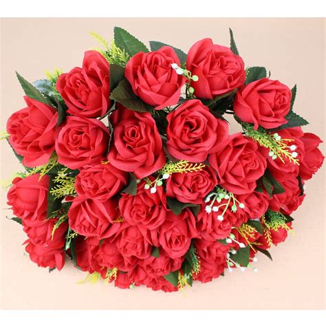 1pcs 36 head rose silk flower bouquet wedding diy decoration artificial flowers 14colors