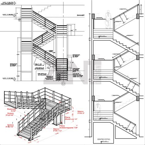 Zent Design 2d Escaleras Metalicas Planos