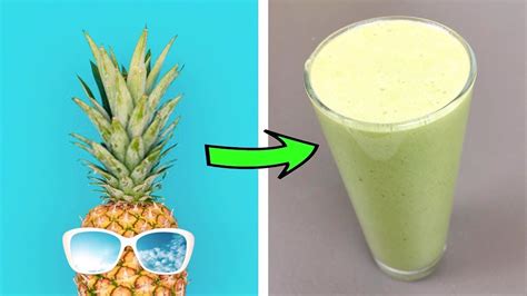 Healthy Smoothies For Weight Loss 🍍 Pineapple Green Smoothie 370