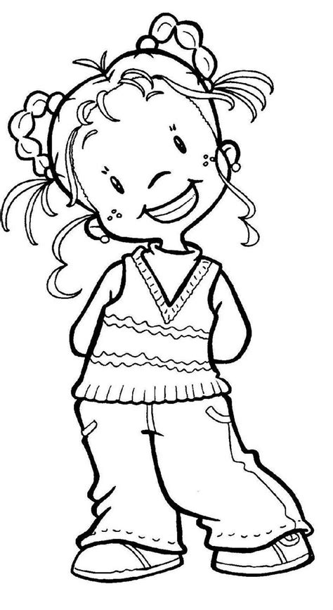 Imagenes para colorear de una niña | Coloring books, Coloring pages