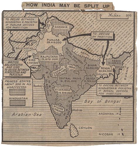 Partition Of India Mapped Vivid Maps