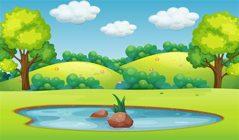 Un hermoso paisaje natural. - Descargar Vectores Gratis ...