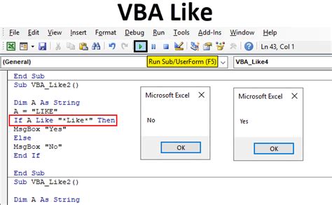 Vba Like How To Use Vba Like Function In Excel