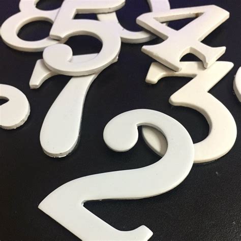 15 2 Inch Self Adhesive Numbers And Letters Solid Brass White Powder