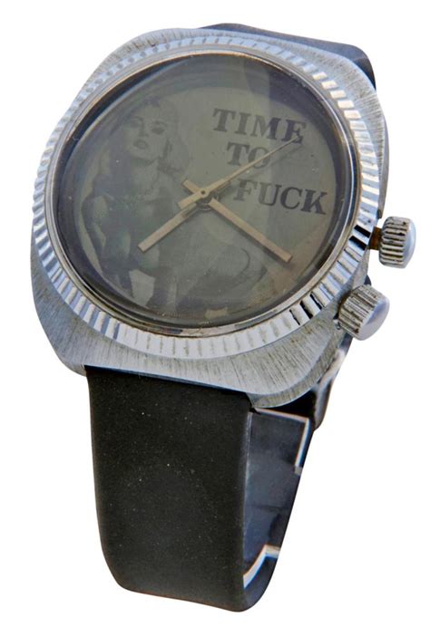 Sold At Auction Erotic Time To Fuck Wristwatch 1 1 2 Dia