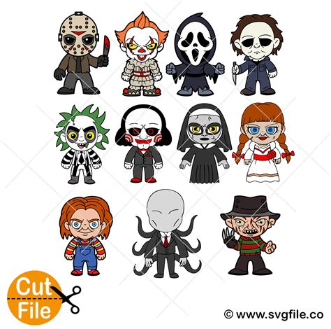 Halloween Horror Movie Characters Svg Bundle Svgfile Co Cent