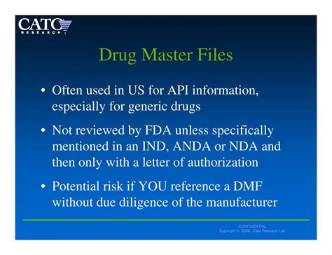 Drug Master Files • Oft