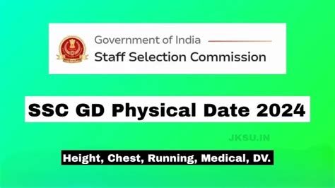 Ssc Gd Physical Date Height Chest Running Medical Dv Jksu