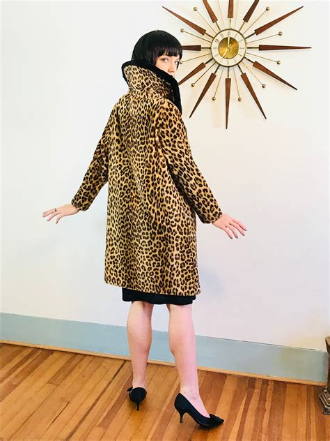 Leopard Print Coat 1950s Swing Coat Vintage Leopard Coat Vintage 50s