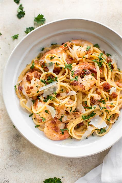 Still, that's not stopping me from indulging in the ultimate kind of comfort food and throwing a shrimp and pasta party with eat shrimp and calphalon. Shrimp and Bacon Pasta • Salt & Lavender