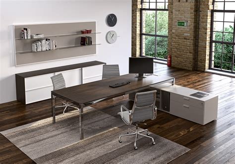 Some types of office desks include: Metal Wood Modern Work Desk - Ambience Doré