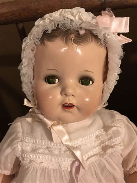 Antique Ideal Composition Baby Doll Beautiful 18 Flirty Eyes Dolls