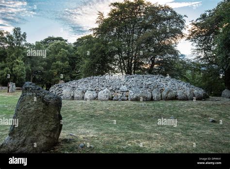 Neolithic Burial Cairns At Clava Cairns Near Culloden In Inverness
