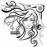 Cosmetology Salon Drawing Beauty Getdrawings sketch template