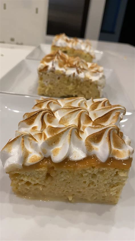Homemade Tres Leches Cake With Coconut Milk Dulce De Leche Rfood