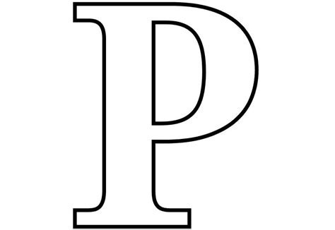 Letter P Template Clipart Best